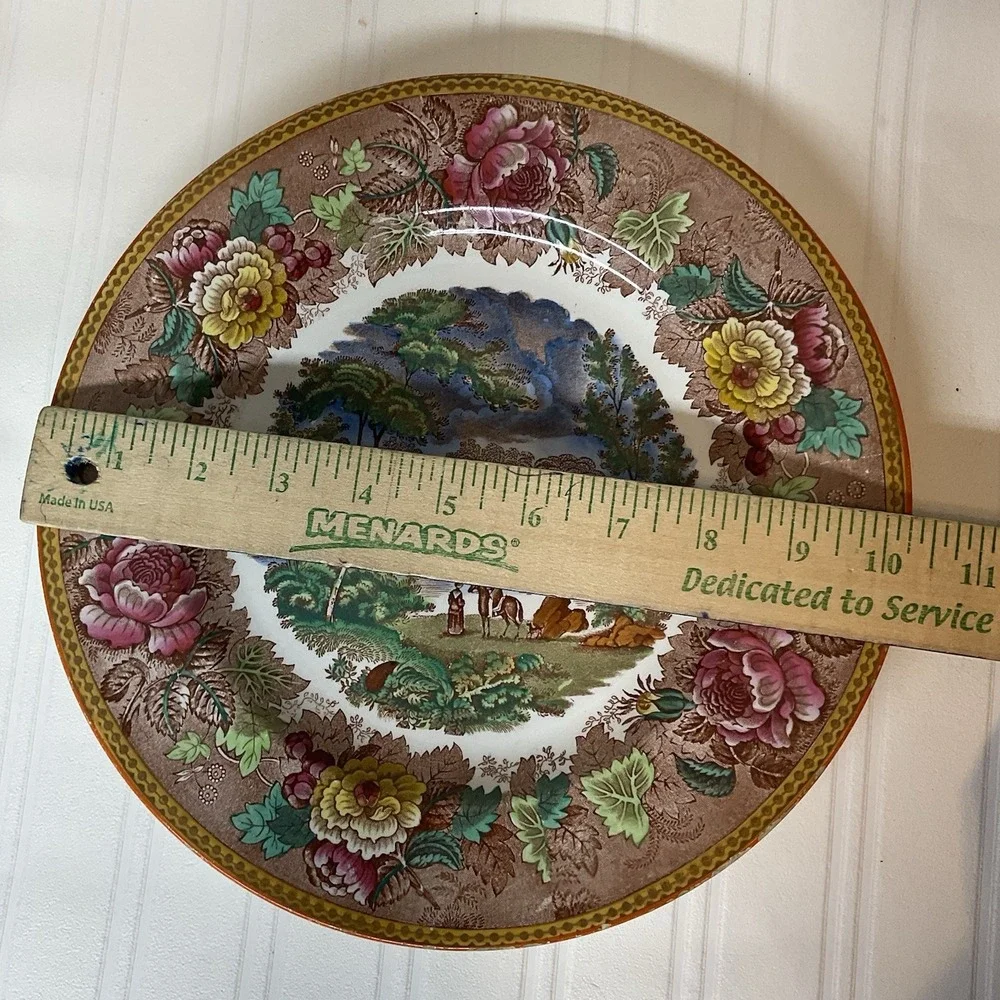 Vintage Wedgwood Etruria LANDSCAPE Multicolor Dinner‎ Plate 10